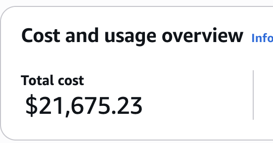 Unfiltered costs are $21,675.23.